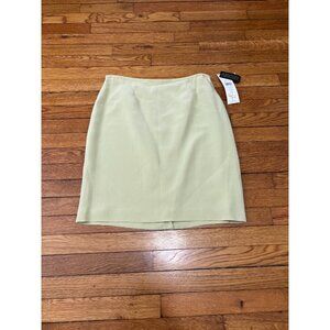 Josephine Chaus Womens 100% Silk Skirt Size Petite 14p Green Above Knee NWT $89